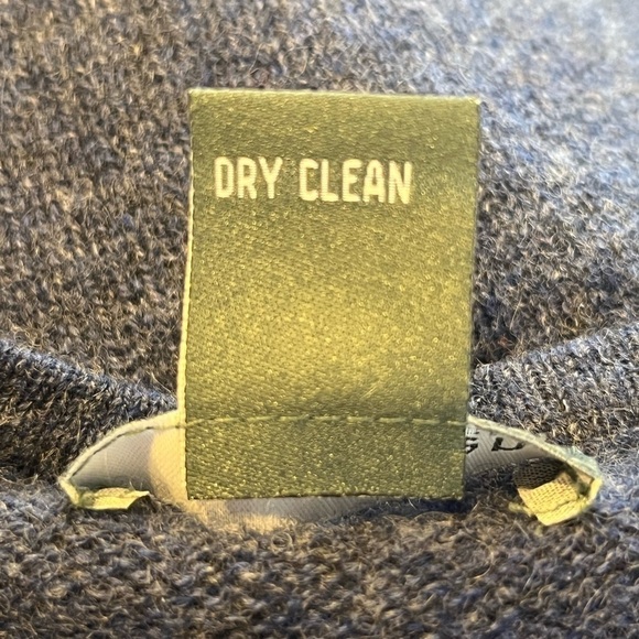 GRIFFEN Heather Blue Cashmere Pullover Sweater - Picture 5 of 5